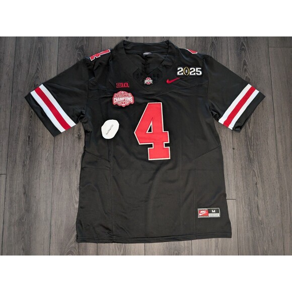 NCAA Other - Jeremiah Smith #4 Ohio Buckeyes 2025 BLACKOUT Natty Champs Men's Jersey